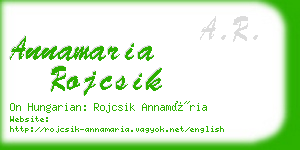 annamaria rojcsik business card